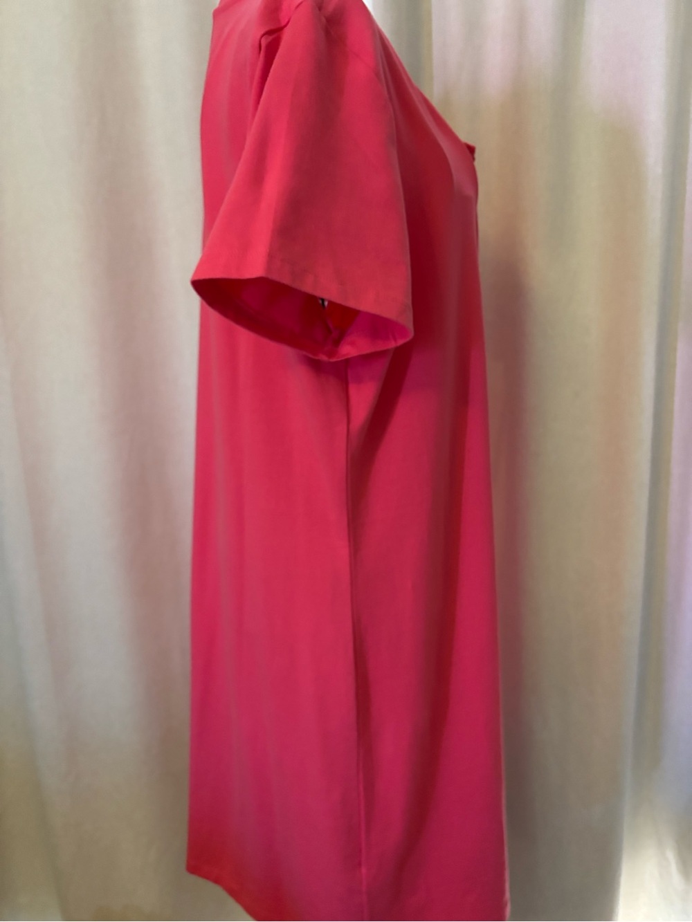 Calvin Klein Coral Pink Short Sleeve Shift Dress - Picture 4 of 7
